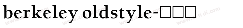 berkeley oldstyle字体转换